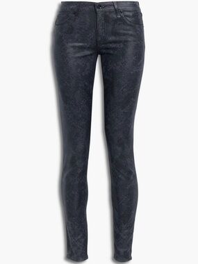 NWT Rag & Bone ‘Cate’ Coated Mid-Rise Skinny Jeans in “Snake Foil” Wash Size 24